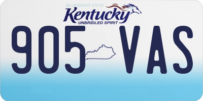 KY license plate 905VAS