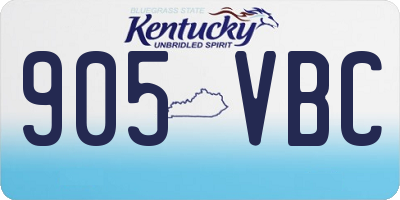 KY license plate 905VBC