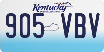 KY license plate 905VBV