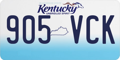 KY license plate 905VCK