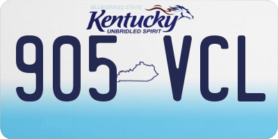KY license plate 905VCL