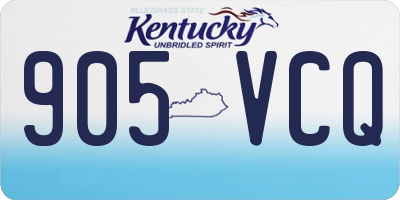 KY license plate 905VCQ