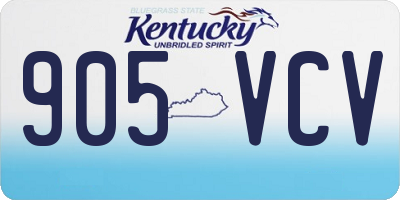 KY license plate 905VCV