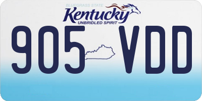 KY license plate 905VDD