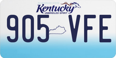 KY license plate 905VFE