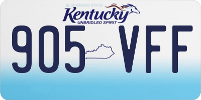 KY license plate 905VFF