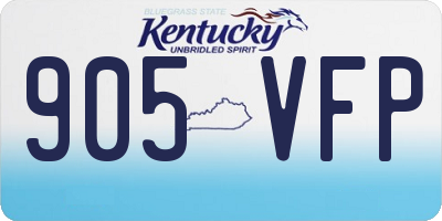 KY license plate 905VFP