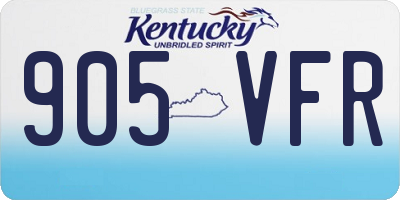 KY license plate 905VFR