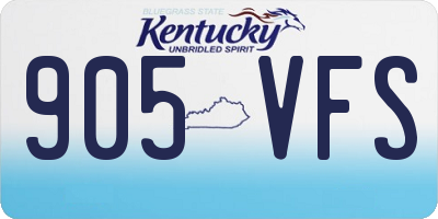 KY license plate 905VFS