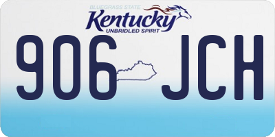 KY license plate 906JCH