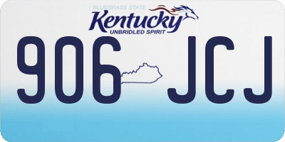 KY license plate 906JCJ