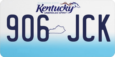 KY license plate 906JCK