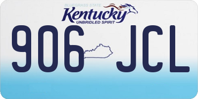 KY license plate 906JCL