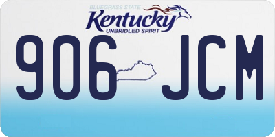 KY license plate 906JCM