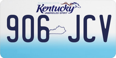 KY license plate 906JCV