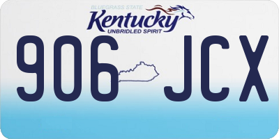 KY license plate 906JCX