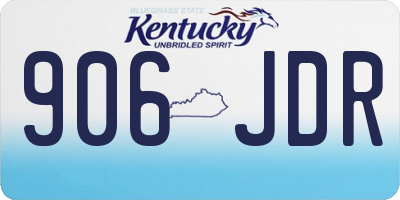 KY license plate 906JDR