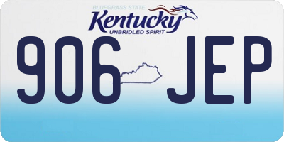 KY license plate 906JEP
