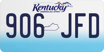 KY license plate 906JFD