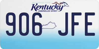KY license plate 906JFE