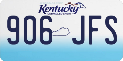 KY license plate 906JFS