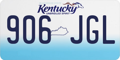 KY license plate 906JGL
