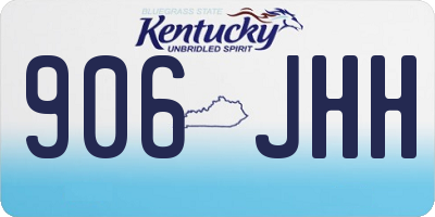 KY license plate 906JHH
