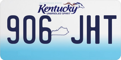 KY license plate 906JHT