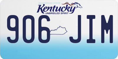 KY license plate 906JIM