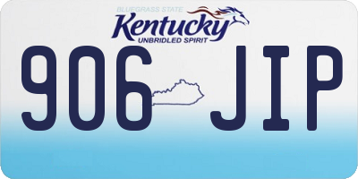 KY license plate 906JIP