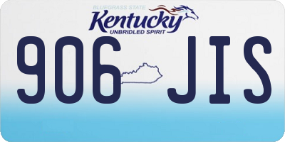 KY license plate 906JIS