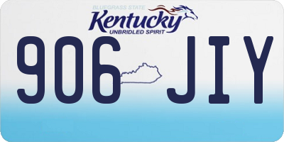 KY license plate 906JIY
