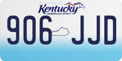 KY license plate 906JJD