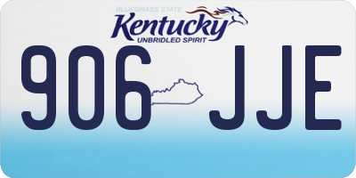 KY license plate 906JJE