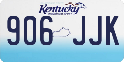 KY license plate 906JJK