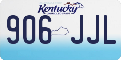 KY license plate 906JJL