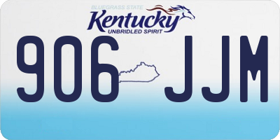 KY license plate 906JJM