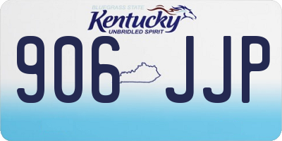 KY license plate 906JJP