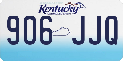 KY license plate 906JJQ