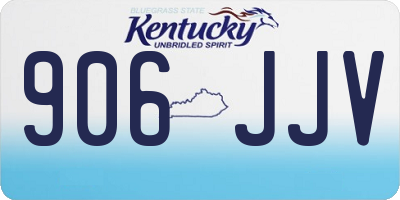 KY license plate 906JJV