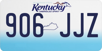 KY license plate 906JJZ