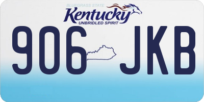 KY license plate 906JKB