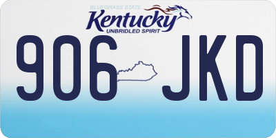 KY license plate 906JKD