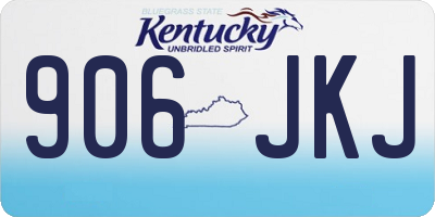 KY license plate 906JKJ