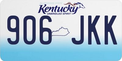 KY license plate 906JKK