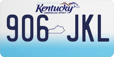 KY license plate 906JKL