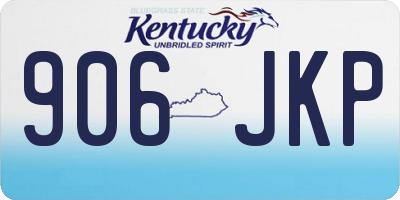 KY license plate 906JKP