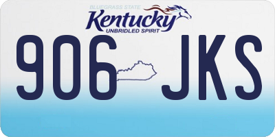 KY license plate 906JKS