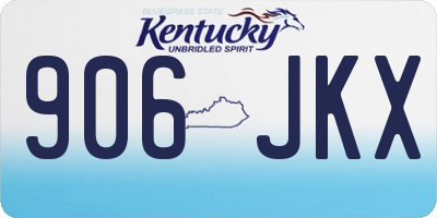 KY license plate 906JKX