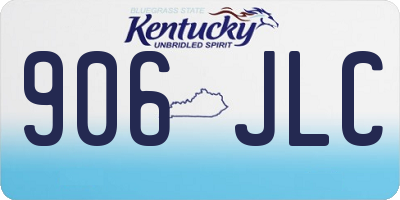 KY license plate 906JLC